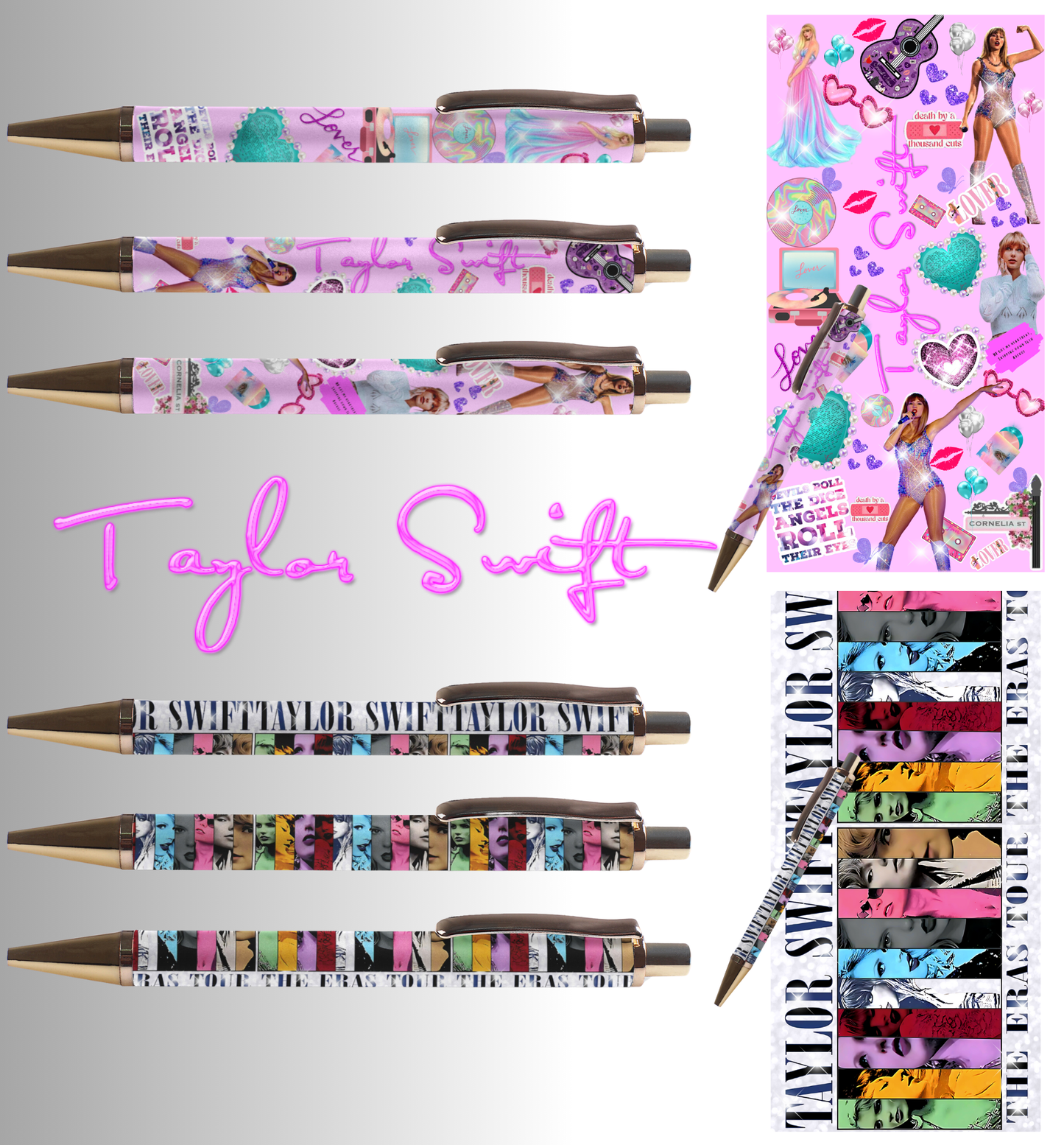 Popular Singer Sublimation Pen Wraps. 2 Designs and 2 Sizes. Instant Download