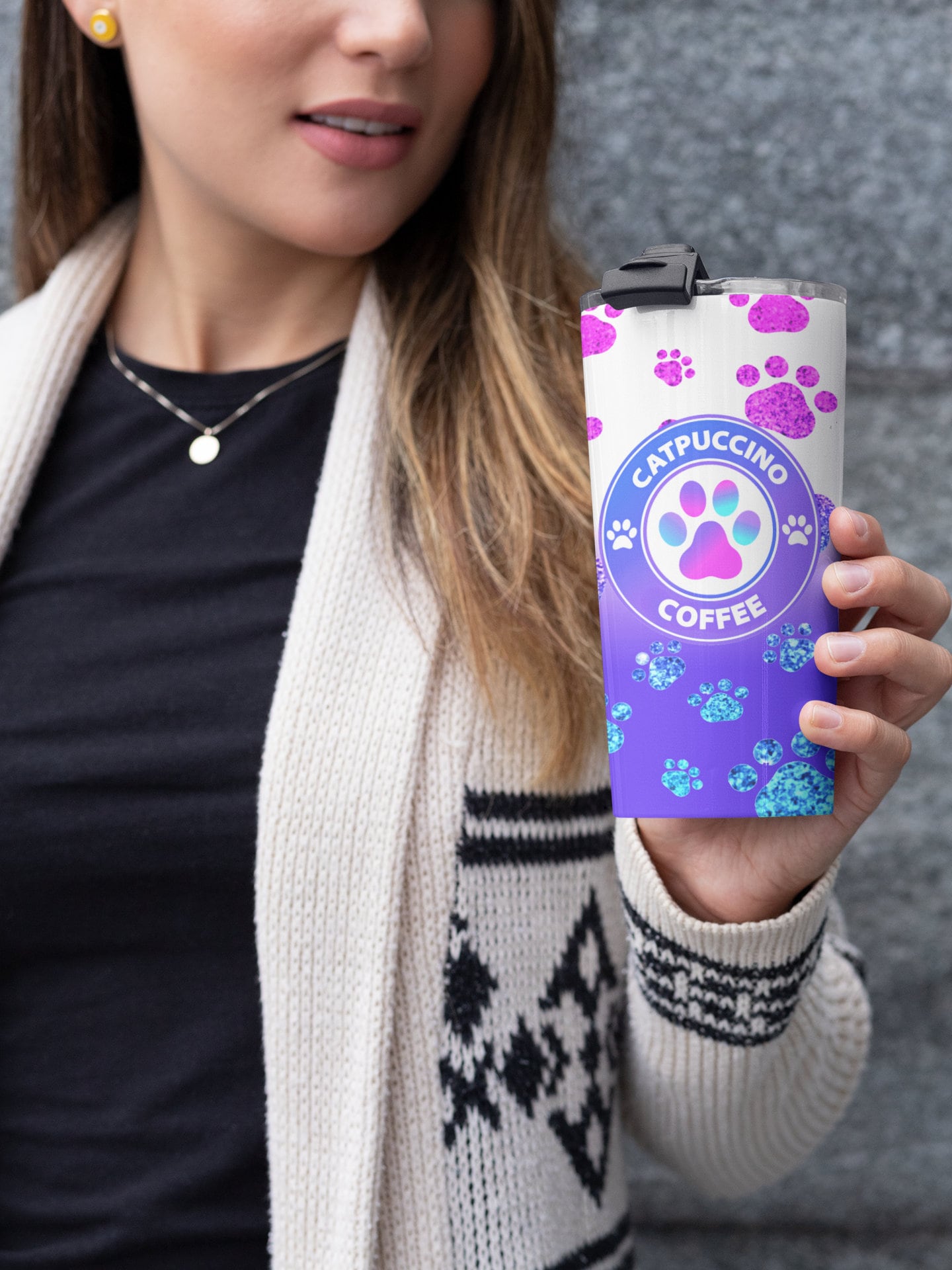 6 Animal Star Buck Sublimation Tumbler Wraps.Pawbucks Catpuccino and Pawpuccino. For Cat And Dog Lovers.Collage Glitter Paws,Gradient Pastel