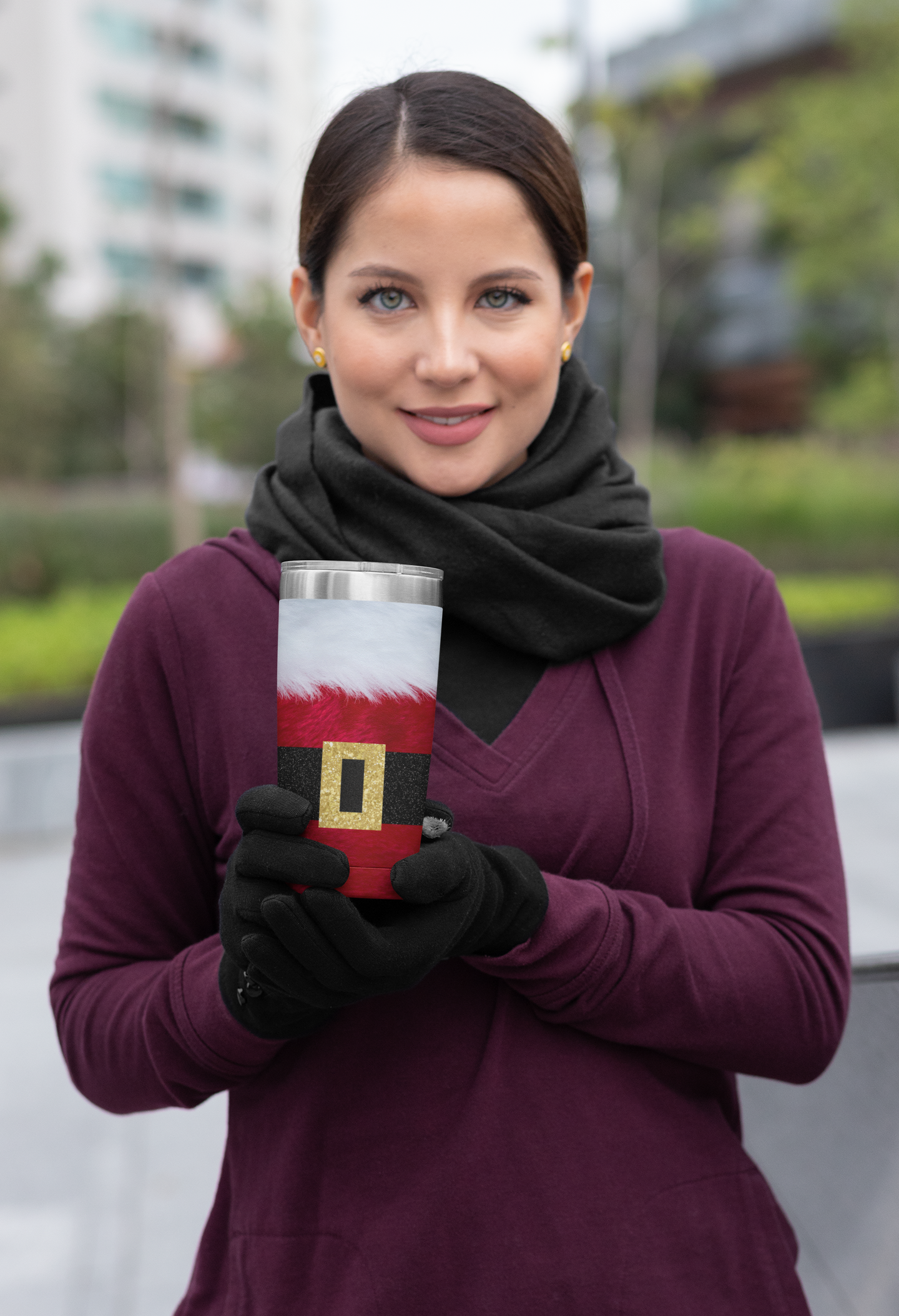 Santa Suit Sublimaion Tumbler Wrap. Christmas, Xmas, Holiday Red Suit With Black Buckle. Instant Download