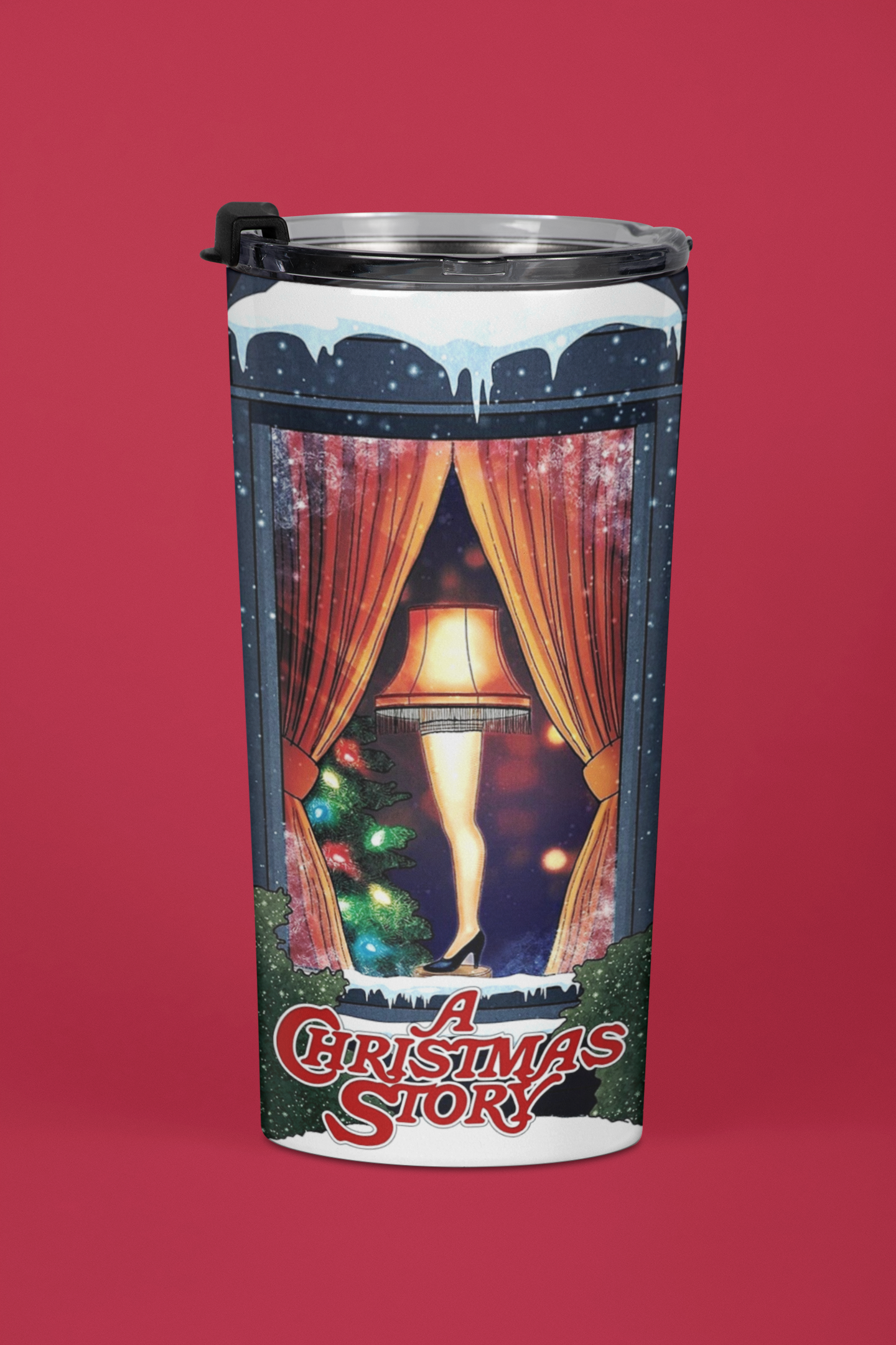 A Christmas Story Sublimation Tumbler Wrap. Cute and Funny xmas Movie