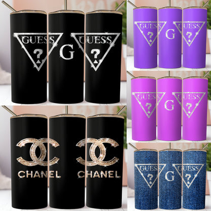 Bling Glamour Tumbler Wrap Designs. 6 Glitter Seamless Digital Sublimation Files. 2 Purple, 2 Black. One Pink and One Jean.