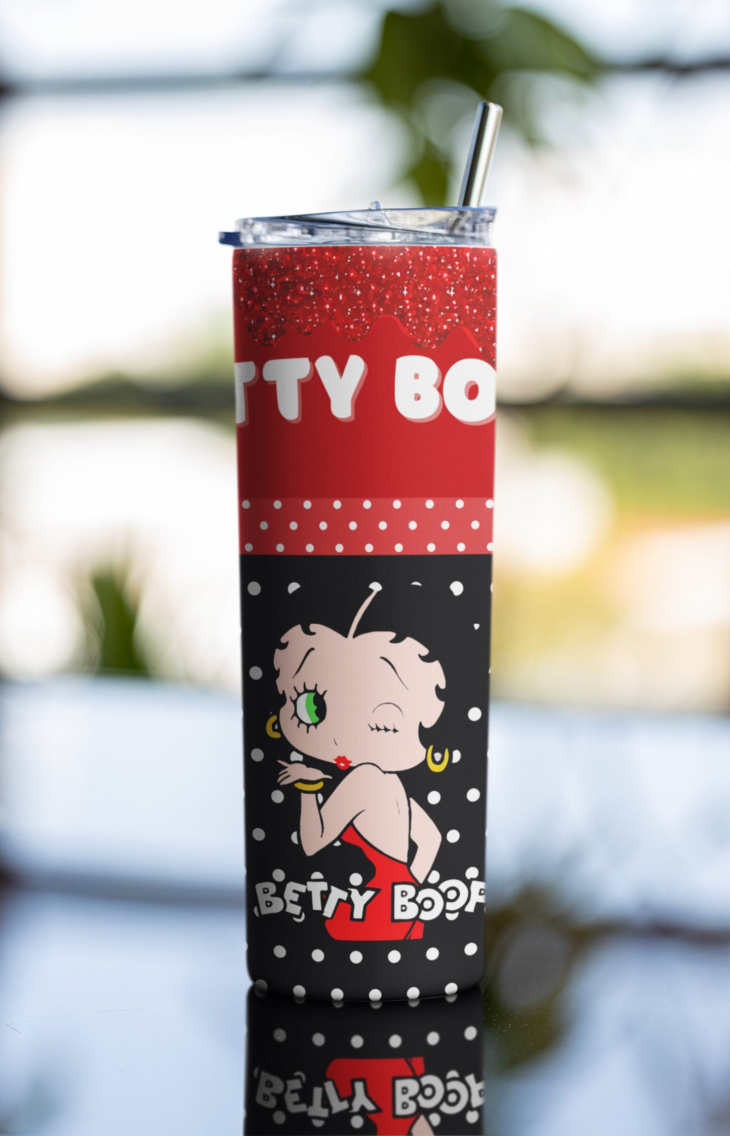 Black and White Betty Boop SublimationTumbler Wrap.Like Marily Monroe In Red Dress.Red Glitter Drip. Red And Black Polka Dots.Seamless