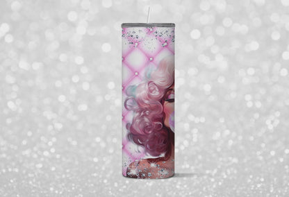 Marylin Monroe Blowing Bubble Gum With Inspirational Quote Well Behaved Women . 3 Sublimation Digital Design Wrap Files. Glitter and Sparkle